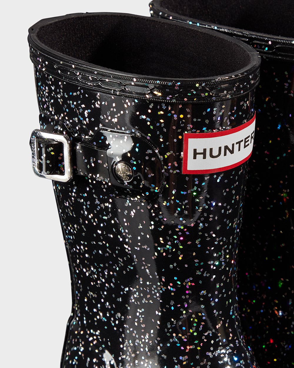 Hunter Gummistøvler Svart - Barn Original Little Giant Glitter - Norge RPFCDW-132